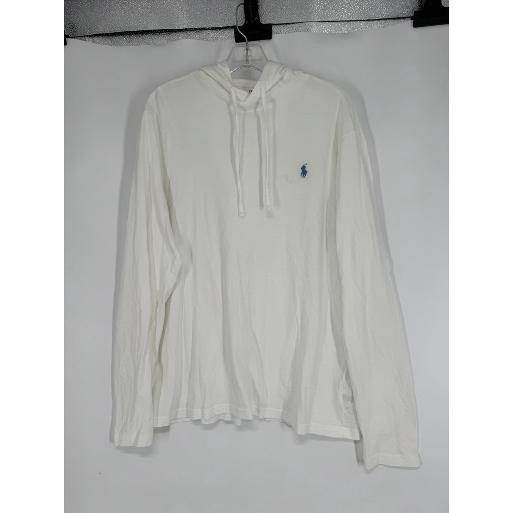 Polo Ralph Lauren Hooded Tee T Shirt Mens Medium Long Sleeve Lightweight Hoodie